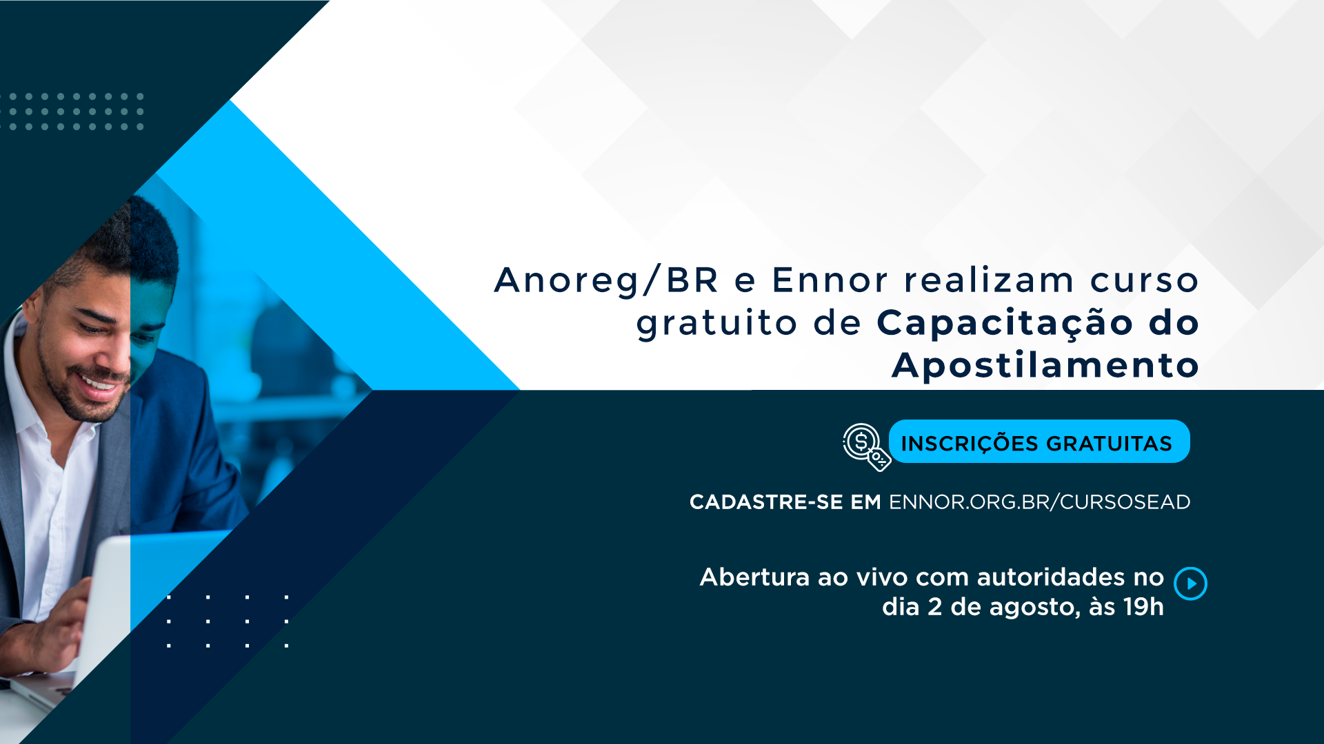 Inscrições Abertas Para O Curso Gratuito De Capacitação Do Apostilamento Da Anoreg/BR E Ennor